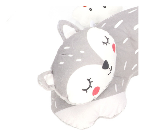 Almofada Baby Tummy Time Com Brinquedo Rattle Sensory Crawli