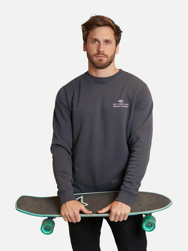 Poleron Padang Crew Neck Gris Hombre Rip Curl