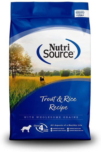 Nutrisource Trout  Arroz Perro Alimentos 5 Lb