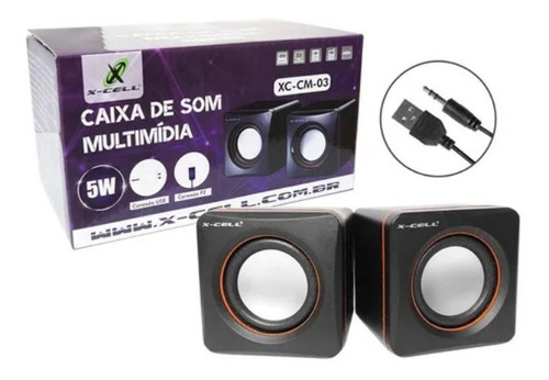 Caixa De Som Multimídia Usb P2 5w - Xc-cm-03 - X-cell