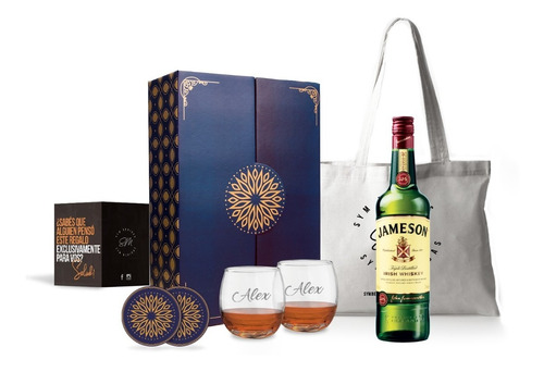 Box Experiencia Whisky Jameson Irlandes 750ml Ideal Regal