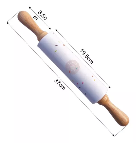 Rodillo para Amasar, Color Blanco, Medida 50 x 5 cm