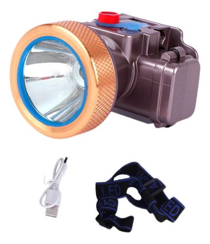 Linterna Frontal Recargable Por Usb Para Diámetro 5 Cm