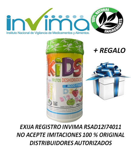 Vitamina Kids 100 % Original - Unidad a $90000