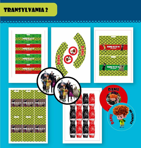 Kit Imprimible Hotel Transylvania 2 Invitación Etiquetas