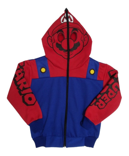 Buzo,chaqueta,hoodie Mario Bros Superheroes Niño Comics 