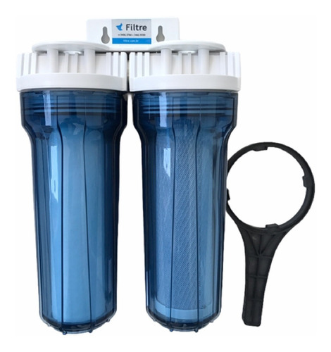 Filtro Agua Purificador Duplo Transparente - Frete Gratuito*