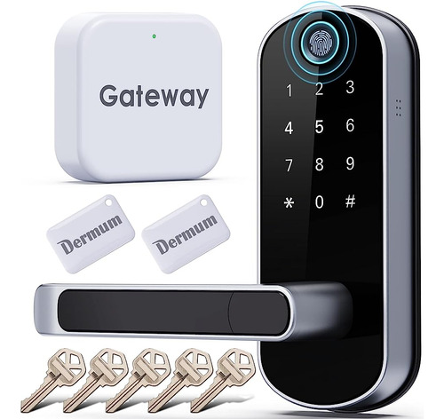 Wifi Smart Lock, Dermum Biometric Fingerprint Keyless Entry 