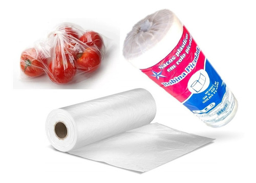 Imagem 4 de 9 de Bobina Plastica Picotada 40x60 C/500 Sacos P/10kg Comercio