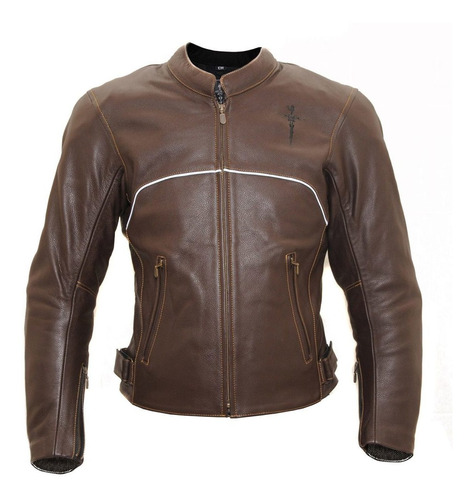 Chamarra Motocilista Biker En Piel Shopper