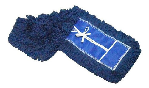 Refil Cabeleira Esfregão Mop Pó Acrílico Azul 60x15 Cm Nobre