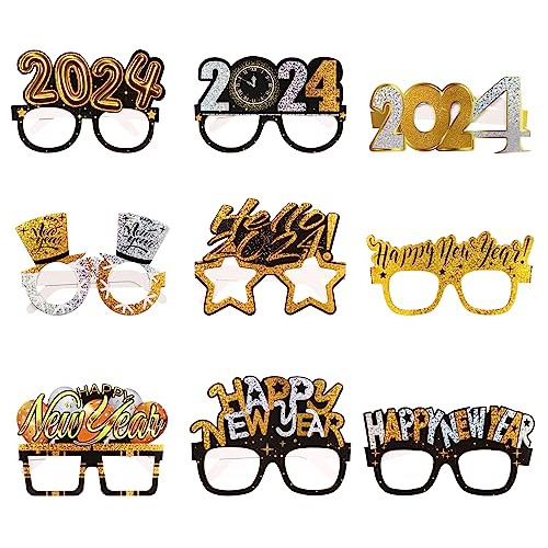 9 Piezas De Gafas De Nochevieja 2024 Feliz Año Nuevo, ...