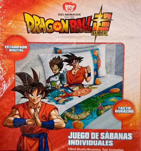 Jgo De Sábanas Individual Dragon Ball Super
