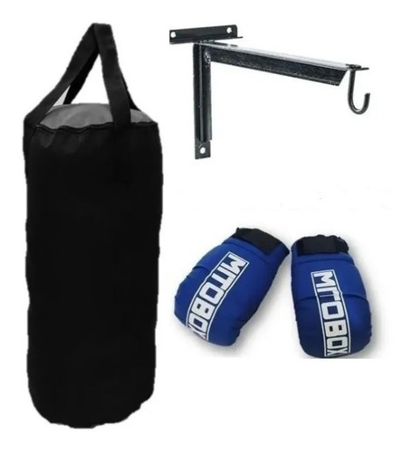 Combo Bolsa De Box  + Soporte Pared + Guantines Boxeo