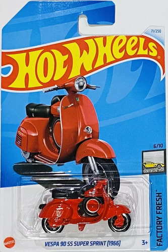 Hot Wheels Moto Vespa 90 Ss Super Sprint 1966 + Obsequio 