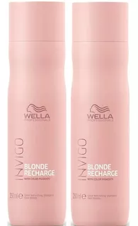 Duo Shampoo Para Cabello Rubio Invigo Blonde 250ml Wella