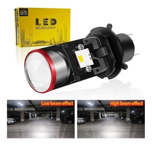 Proyector Led Foco Csp H4 Tipo Lupa 7600 Lumen Auto Moto