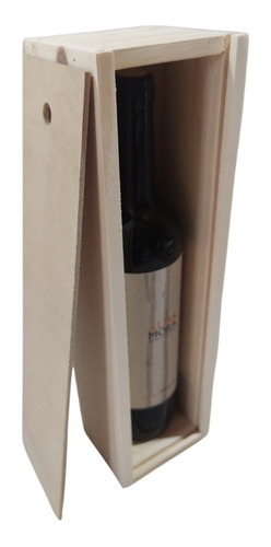 Imagen 3 de 5 de Caja De Madera Para Vinos Y Botellas Con Tapa Corrediza