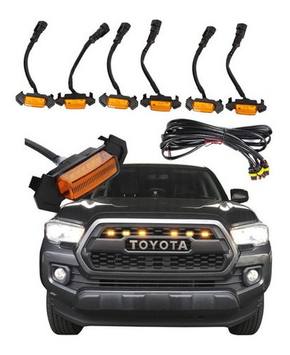 Kit 6 Cuartos Led Parrilla Tacoma Toyota Tipo Trd 06-20 