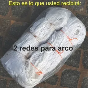 2 Redes Arco Futbol Profesional 7,5x2,5m Cajon Cuerda 2,3mm - Resiste Intemperie - Hay Stock De Red