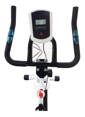 Imagen 4 de 4 de Bicicleta fija Ranbak RAN 101N para spinning color blanco y negro y rojo