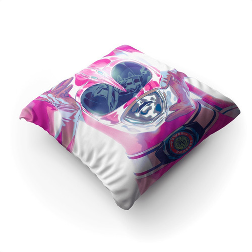 Imagen 2 de 2 de Cojín Power Rangers : Ranger Rosa 45x45cm Vudú Love