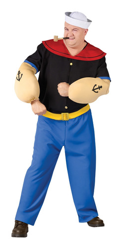 Disfraz Talla 4x Para Hombre De Popeye Halloween