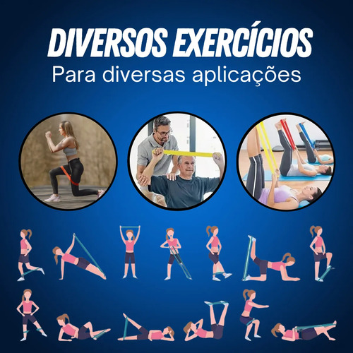 Kit 100 Faixa Elastica P/ Treino Extersor Superband Academia