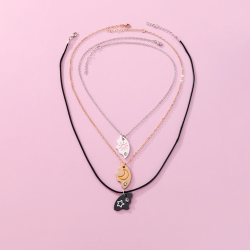 Collar Corazón Para 3 Collares Mejor Amiga Joyería Amistad Y