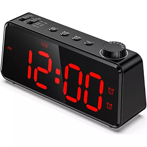 Reloj Despertador Negro Digital