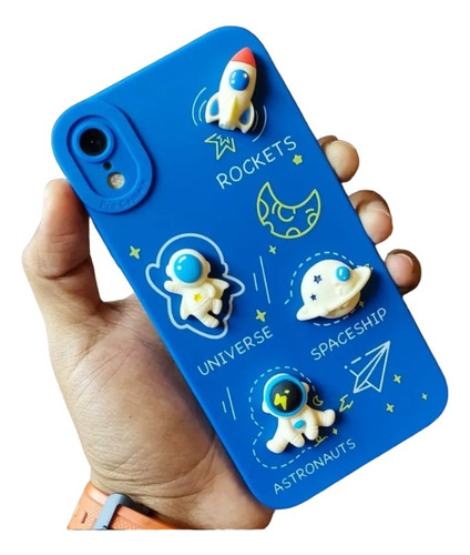 Funda Astronauta Cohete Saturno 3d Para Samsung A20s + Mica