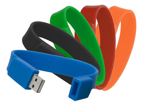 Usb Pulsera Silicon 8gb Kit 100 + Personalizado 1 Tinta