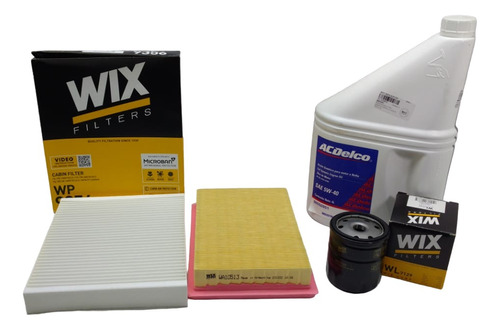 Kit Filtros + Aceite Acdelco 5w40 4 Lts Gm Onix/prisma