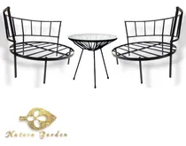 Comprar Juego 2 Sillones Camastro Industrial Y Mesa Con Vidrio