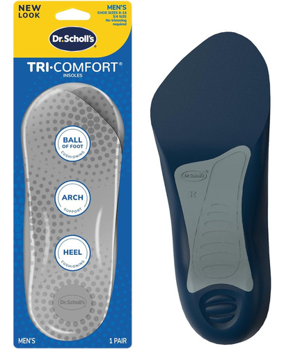 Dr. Scholl's Tri-comfort Plantillas Para Hombre Size 8-14