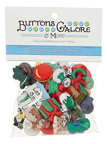 Buttons Galore 50value Pack Botón De Navidad