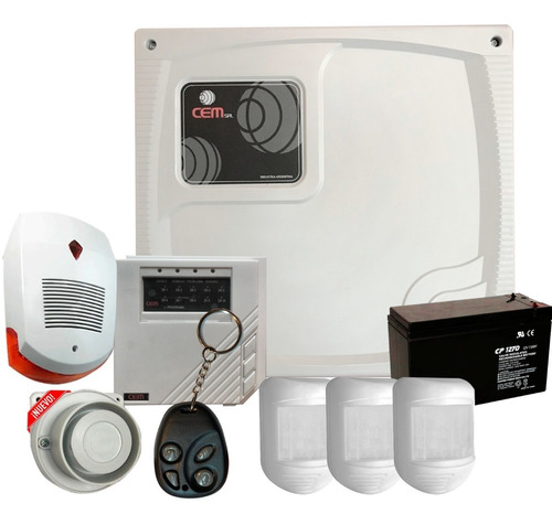 Kit Alarma Hogar 6zonas+control+3 Sensores+2 Sirenas+batería