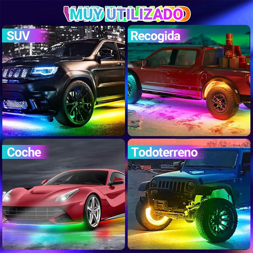 Tira De Luces Led Rgb Para Chasis De Auto Con Efecto Fluido