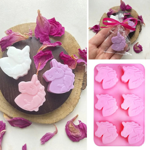 Molde De Silicona Con Forma De Unicornio, 2 Piezas, Diseño D