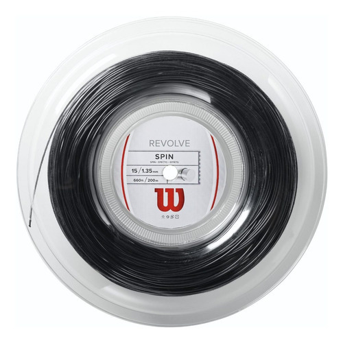 Cuerdas Tenis Wilson Revolve 15 Reel 200m Encordado Color Negro