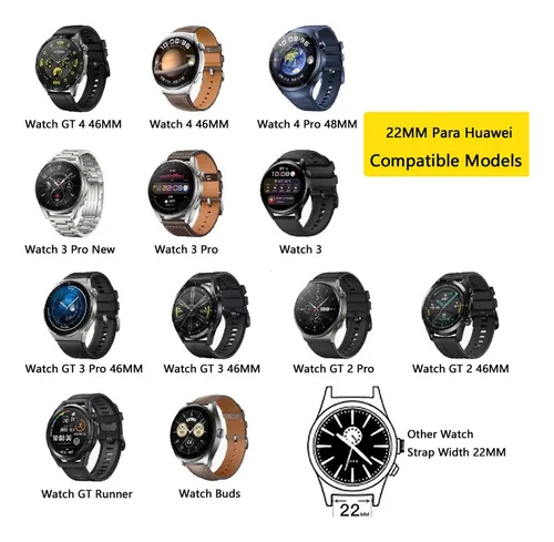 W 3 Correas De 22 Mm For Huawei Watch 4 3 Pro Gt4 Gt3 Gt2