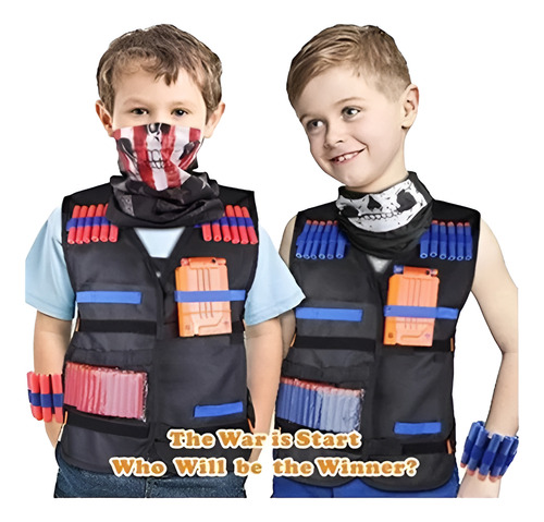 Chaleco De Chamarra Táctica For Niños De 2 Piezas Juguete D