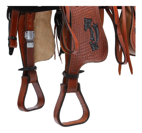 Imagem 3 de 8 de Sela De Cavalo Australiana Tradicional Havana 15'' Completa