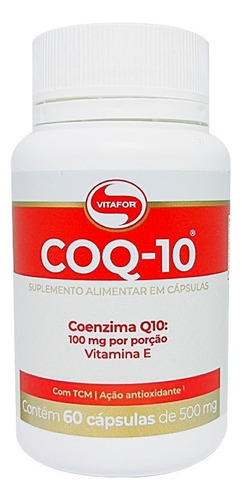 Suplemento Em Cápsulas Vitafor Coq-10 Coenzima Q10 60 Caps