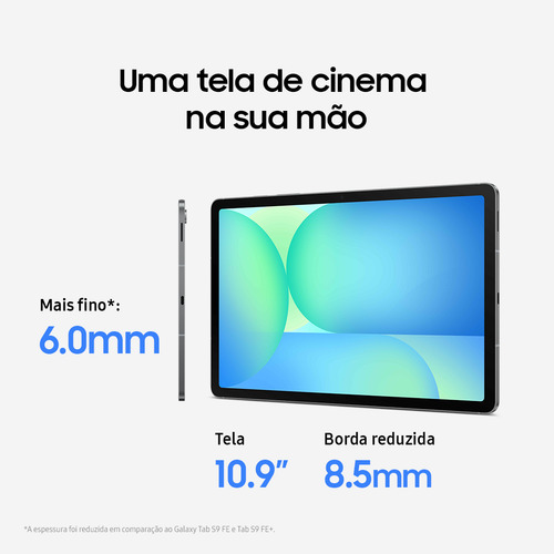 Tablet e capa Samsung Galaxy Tab S10 Fe+ 13.1 Spen 5g incluídos