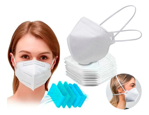Kit 20 Máscaras Kn95 Proteção Respiratória Pff2 N95