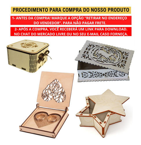 Kit Arquivos Caixas Vetores Corte Cnc Laser Mdf + Brinde