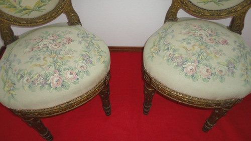 Majestuosa Silla Francesa Luis Xvi Madera Esculturada Veala (Usado)