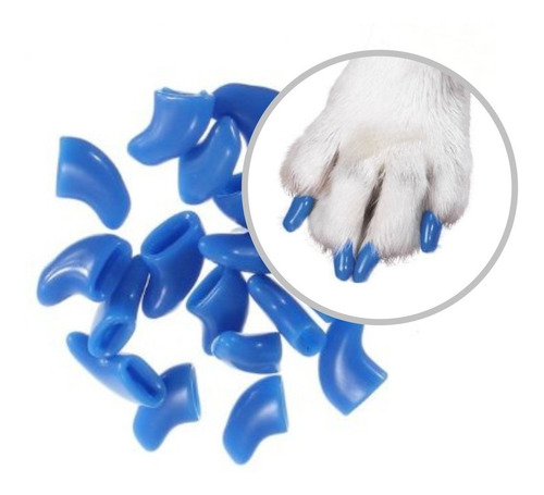 ¡ Protector De Uñas T. Xs Para Gatos Azul Nails Caps !!