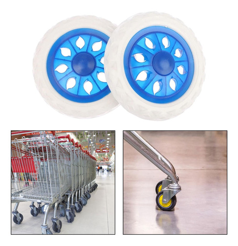 Ruedas Plegables Para Carrito De Compras, Ruedas Para Azul